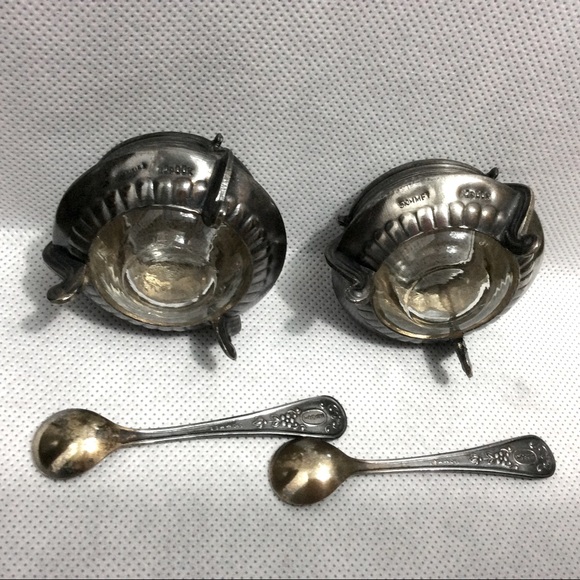 Vintage Russian salt cellars with spoons - Picture 3 of 5